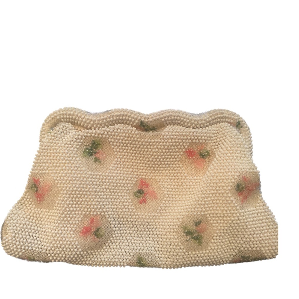 Vintage Lamared Beaded Floral Clutch - Pearl Frenzy